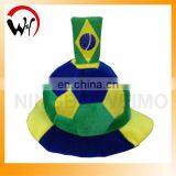 football shape plush hats for Brazil world cup