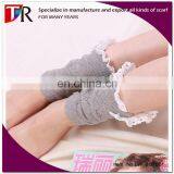 wholesale women 100% cotton leg warmer with lace