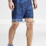 Multicolor Blue Quick Drying Print 100% Polyester Men Reflective Sports Athletic Shorts Wholesale thumbnail-5