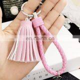 Marvel Custom Colorful Blank Pu Leather Tassel Key Chain Metal Ring Holder Keychain With Logo thumbnail-2