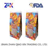 Colourful Printing Black Pink Kraft Large Paper Bakery Rice Bags With Clear Window and Tintie thumbnail-5