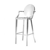 Modern industrial style high legs metal bar chair