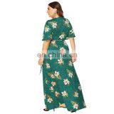 LAITE D2120 Autumn Women Elegant Casual Dresses Women Floral Printed Plus Size Dresses thumbnail-2