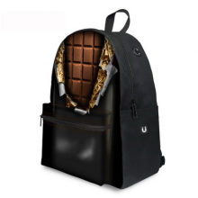 New Chocolate Series High Quality Canvas Schoolbags Students Backpack OEM Customized Logo thumbnail-2