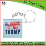 Free Artwork Design Quality Custom Anyone But Trump Double-sided Square Acrylic Keychain thumbnail-1