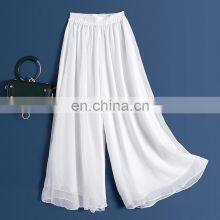 Manufacturer Wholesale Spring and Summer New Style Drape Chiffon Wide-leg Pants Plus Size Fashion Trend High-waist Trousers thumbnail-2