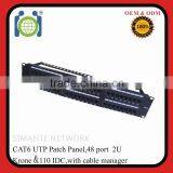 2U CAT.6 48 Port UTP Dual IDC Patch Panel thumbnail-1