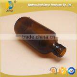120ml Amber Boston Glass Bottle thumbnail-2