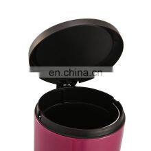 Уникально спроектированная мусорка для ванной комнаты, пластиковая, с тонкой крышкой, круглая, с порошковым покрытием, педальная thumbnail-5