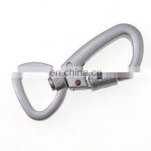 Wholesale 7075 Anodized Aluminum Swivel Carabiner Hooks With Auto Locking thumbnail-4