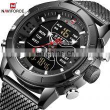 NAVIFORCE 9153 Men Week Time Display Stainless Steel Japan Quartz Business Wristwatch Digital Watches thumbnail-3