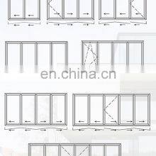 Folding Door Aluminum Frame Balcony Kitchen Sliding Bi-folding Doors Thermal Break Foldable Door AS2047 Certified thumbnail-3