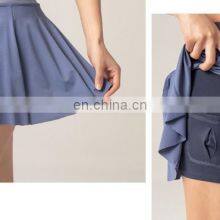 Wholesale Quick Drying Tennis Pleated With Shorts Mini Skirt Fitness Sportswear Sports Gym Fitness Skirts Athletic Wear Clothing thumbnail-4