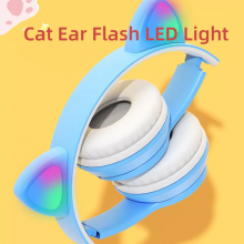 Hot Sales Led Cute P47 Cat Ear Headphones Bt5.0 Wireless Headset With Mic Kid Girl Stereo P47M Earphone thumbnail-4