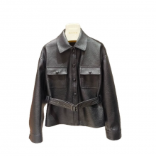 Imported Foamy Sheepskin Song Jia Same Style Sheepskin Short Jacket for Women 2025 Spring New Style Waist-hugging and Slimming Genuine Leather Leather Jacket thumbnail-4