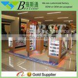 Modern Lighted Glass Cell Phone Accessories Cases Kiosk Rack Showcase for Mall