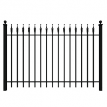 2026 New Style Durable WPC Galvanized Steel & Aluminium Wrought Iron Fence Panels for Gardens thumbnail-1