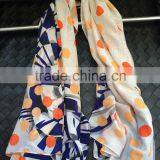 Colorful Polka Dot Pattern Women Ladies Cotton Linen Prayer Shawl thumbnail-2