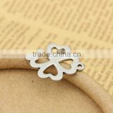 S799 stainless steel bracelet necklace charms flower connectors