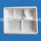 Eco-friendly 100% Biodegradable Chinese Food Compartments Tray