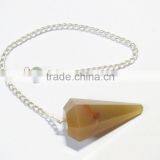 6-Facet Natural Agate Gemstone Pendulums thumbnail-4