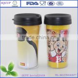 double wall plastic mug with paper insert,pp mason jar,10oz pp starbucks mug