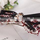 Newest Elagant Metal Hair Duck Clip Design Hair Bow Lace Magnetic Crystal Hair Clip thumbnail-4