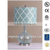 Glass and Metal Base Living Room Table Lamp thumbnail-2