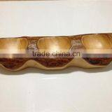 Handmade Natural Wood Cutlery Tableware Wood Plate Tableware Dishes For Restaurant thumbnail-5