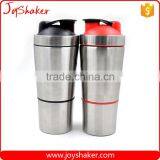 Black Coating Stainless Steel Vaccum Protein Shaker Bottle With 200ML Storage for Nutrition Powder Quality Choice thumbnail-6