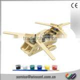 Mini Solar Powered Toys 3D Wooden Biplane Puzzle thumbnail-1