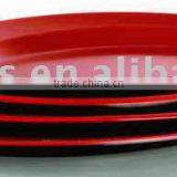 French Style 10" Melamine Red Oval Plate/dish