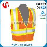 American Europe Style Polyester Mesh High Visibility Lime Green/yellow Safety Reflective Jacket thumbnail-3