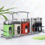 Colored 90ml Glass Spice Jar Set With Silicon Sleeve thumbnail-1