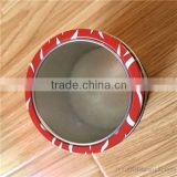 hot sale round watch packing tin box with clear window