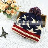 Winter Ski Beanies Knit Hats With Pom Pom for Lady thumbnail-3