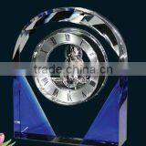 Handmade Blue Wall Clock in silver clock mechanism China new innovative product