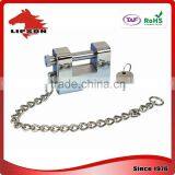 LS-303 Kaba Key and Steel Chain WITH Plated Steel Amour Rectangular Padlock thumbnail-1