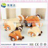 Fuuny Stuffed Animal Cute Raccoon Keychain Phone Pendant Plush Toy