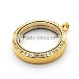 316l Stainless Steel Lockets Open Locket Jewelry Pendant Magnetic Gold Locket thumbnail-3