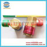 90 Degree High and Low Quick Couplers Connectors Adapters R134A Conversion Set Auto Car thumbnail-1