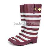 New Style of Colorful Stripe Rain Boot thumbnail-3