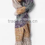 Helsinki Cool Burgundy, Tan, and Navy Blue Silk Woolen Scarfs for Girls thumbnail-4