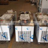 Commercial Stainless Steel Two Flat Pans Fried Ice Cream Machine thumbnail-2