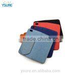 Unique Design Pure Color Fabric Wallet Leather Phone Case For HTC Hima With PVC ID and Credit Card Slots thumbnail-5