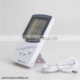 Outdoor Indoor Digital Thermometer Hygrometer With Clock thumbnail-2