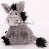 plush stuffed soft mule sitting grey logo custom imprinted bandana beanbag t-shirt bib tie ribbon animal toys