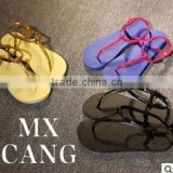 summer women men fashion outdoor beach custom cheap T Strap rubber Thong sandals shoes