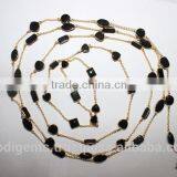 Black Onyx Square Bezel Chain