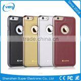 100% Genuine Leather Slim Electroplating PC Back Shell Cover Case Skin For IPhone 6 6S Plus thumbnail-1